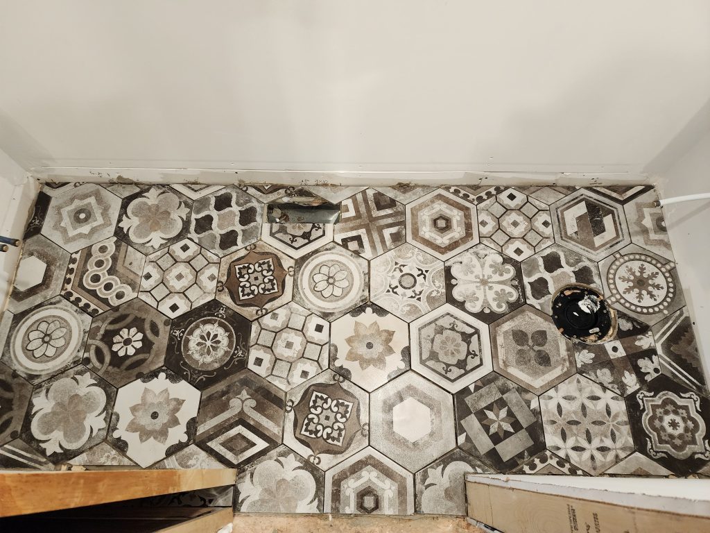 Funky flooring install.